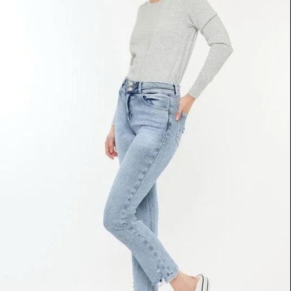 Kancan High Rise Slim Straight Jeans - Picture 1 of 2